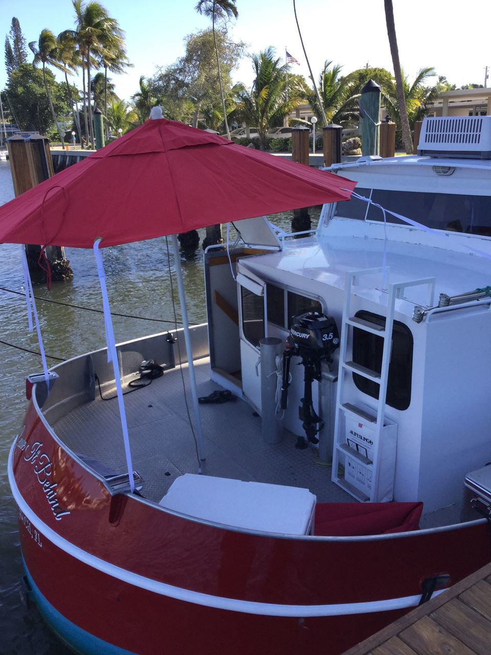 Bimini Shade Boat Umbrella. Bow Rider